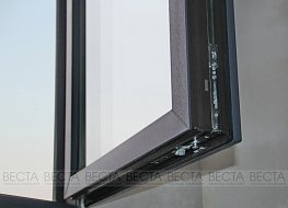 Створка окна Рехау Интелио 80 в ламинации серый антрацит на цветной основе