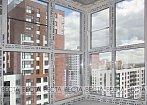 Панорамное остекление балкона Рехау Делайт г-образной конфигурации mobile